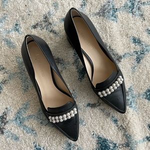 Kitten Heels with Pearl Detail